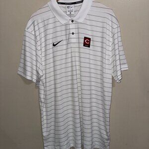 Nike MLB Cincinnati Reds Authentic Collection Dri-FIT Polo Shirt White Mens 2XL